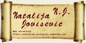 Natalija Jovišević vizit kartica